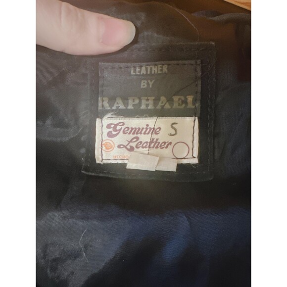 1980s Vintage Leather By Raphael Western Coat /Fringe Jacket / Medium - Picture 8 of 8